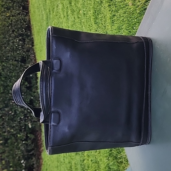 Authentic Vintage Coach Black Leather Bleecker Book Tote 9314